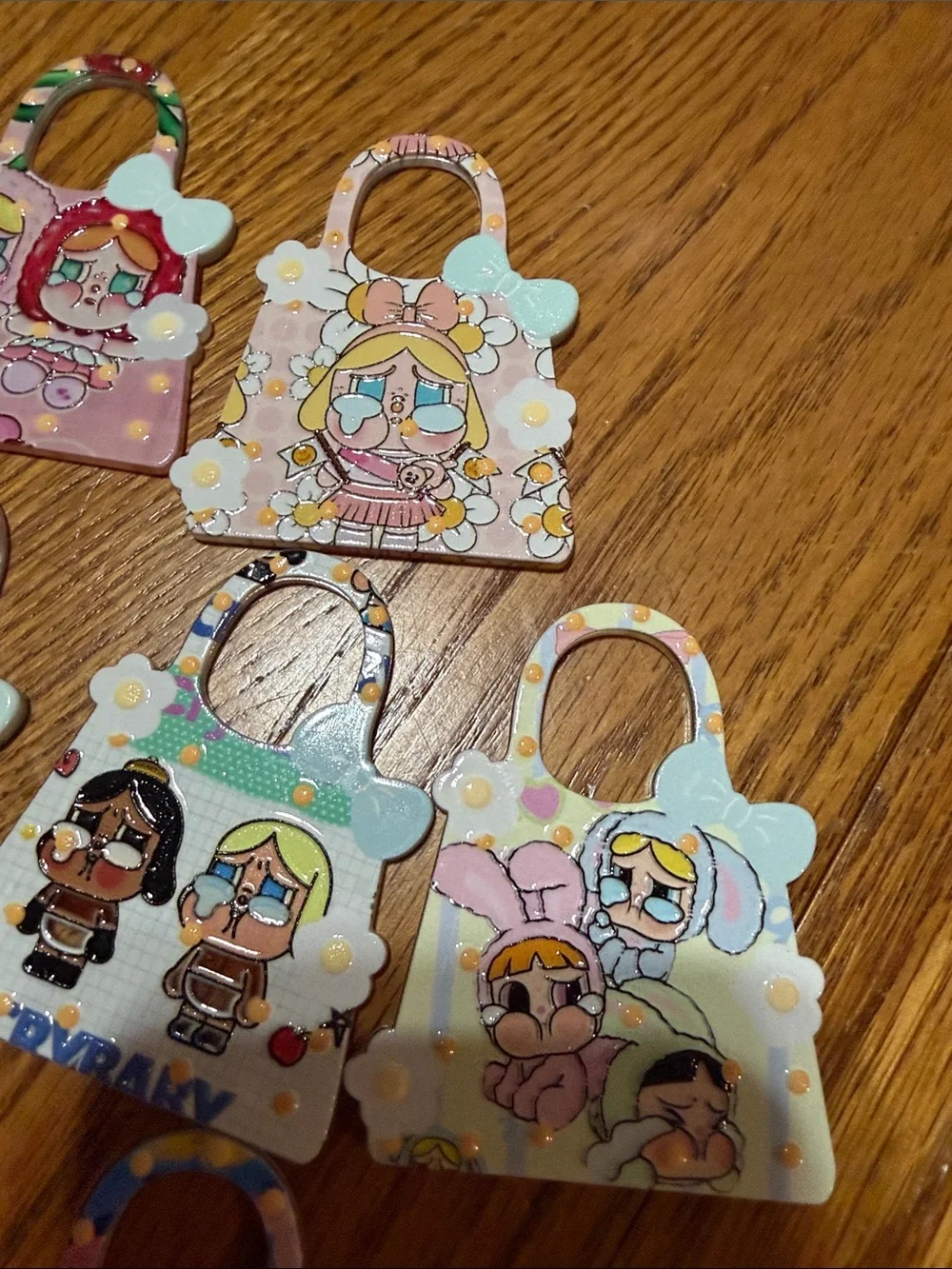 Cute Pastel Crybaby Kawaii Purse Charms - Set of 7